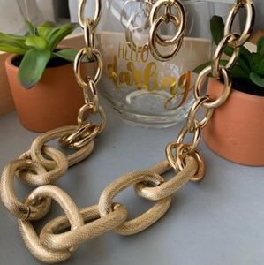 Gold Open Link Fashion Necklace